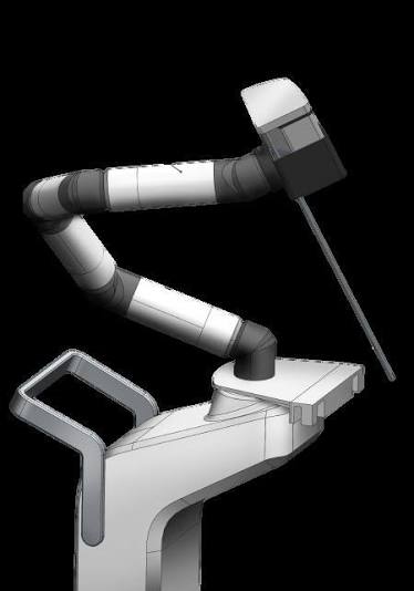 Primo concept render CAD del braccio robotico articolato M.I.L.A.N.O.